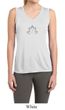 Ladies Yoga Shirt Grey Namaste Lotus Sleeveless Moisture Wicking Tee
