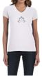 Ladies Yoga Shirt Grey Namaste Lotus V-neck Tee T-Shirt