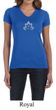 Ladies Yoga Shirt Grey Namaste Lotus V-neck Tee T-Shirt