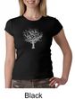 Ladies Yoga Shirt Grey Tree of Life Crew Neck Tee T-shirt
