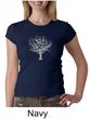 Ladies Yoga Shirt Grey Tree of Life Crew Neck Tee T-shirt