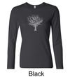 Ladies Yoga Shirt Grey Tree of Life Long Sleeve Shirt