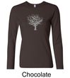 Ladies Yoga Shirt Grey Tree of Life Long Sleeve Shirt