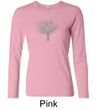 Ladies Yoga Shirt Grey Tree of Life Long Sleeve Shirt