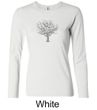 Ladies Yoga Shirt Grey Tree of Life Long Sleeve Shirt
