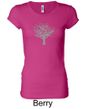 Ladies Yoga Shirt Grey Tree of Life Longer Length Tee T-Shirt