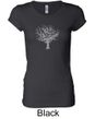 Ladies Yoga Shirt Grey Tree of Life Longer Length Tee T-Shirt