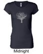 Ladies Yoga Shirt Grey Tree of Life Longer Length Tee T-Shirt