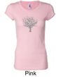 Ladies Yoga Shirt Grey Tree of Life Longer Length Tee T-Shirt