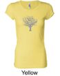 Ladies Yoga Shirt Grey Tree of Life Longer Length Tee T-Shirt