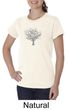 Ladies Yoga Shirt Grey Tree of Life Organic Tee T-shirt