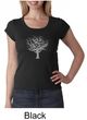 Ladies Yoga Shirt Grey Tree of Life Scoop Neck Tee T-shirt
