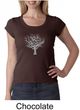Ladies Yoga Shirt Grey Tree of Life Scoop Neck Tee T-shirt