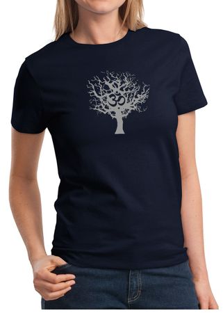 Ladies Yoga Shirt Grey Tree of Life Tee T-shirt