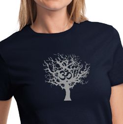 Ladies Yoga Shirt Grey Tree of Life Tee T-shirt