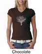 Ladies Yoga Shirt Grey Tree of Life V-Neck Shirt