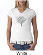 Ladies Yoga Shirt Grey Tree of Life V-Neck Shirt