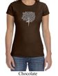 Ladies Yoga Shirt Grey Tree Pose Crewneck Tee T-Shirt