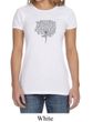 Ladies Yoga Shirt Grey Tree Pose Crewneck Tee T-Shirt