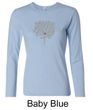 Ladies Yoga Shirt Grey Tree Pose Long Sleeve Tee T-Shirt