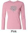 Ladies Yoga Shirt Grey Tree Pose Long Sleeve Tee T-Shirt