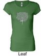 Ladies Yoga Shirt Grey Tree Pose Longer Length Tee T-Shirt