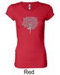 Ladies Yoga Shirt Grey Tree Pose Longer Length Tee T-Shirt