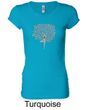 Ladies Yoga Shirt Grey Tree Pose Longer Length Tee T-Shirt