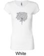 Ladies Yoga Shirt Grey Tree Pose Longer Length Tee T-Shirt