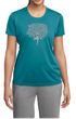 Ladies Yoga Shirt Grey Tree Pose Moisture Wicking Tee T-Shirt