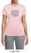 Ladies Yoga Shirt Grey Tree Pose Moisture Wicking Tee T-Shirt