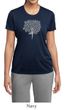 Ladies Yoga Shirt Grey Tree Pose Moisture Wicking Tee T-Shirt