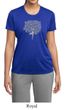 Ladies Yoga Shirt Grey Tree Pose Moisture Wicking Tee T-Shirt