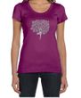Ladies Yoga Shirt Grey Tree Pose Scoop Neck Tee T-Shirt