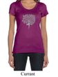 Ladies Yoga Shirt Grey Tree Pose Scoop Neck Tee T-Shirt