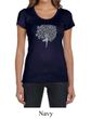 Ladies Yoga Shirt Grey Tree Pose Scoop Neck Tee T-Shirt