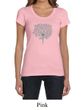 Ladies Yoga Shirt Grey Tree Pose Scoop Neck Tee T-Shirt