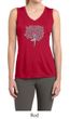 Ladies Yoga Shirt Grey Tree Pose Sleeveless Moisture Wicking Tee
