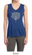 Ladies Yoga Shirt Grey Tree Pose Sleeveless Moisture Wicking Tee
