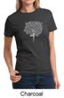 Ladies Yoga Shirt Grey Tree Pose Tee T-Shirt