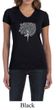 Ladies Yoga Shirt Grey Tree Pose V-neck Tee T-Shirt