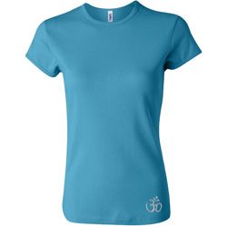 Ladies Yoga Shirt Hindu Patch Bottom Print Crewneck Tee T-Shirt Ladies Yoga Shirt Hindu Patch Bottom Print Crewneck Tee T-Shirt