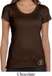 Ladies Yoga Shirt Hindu Patch Bottom Print Scoop Neck Tee T-Shirt