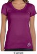 Ladies Yoga Shirt Hindu Patch Bottom Print Scoop Neck Tee T-Shirt