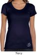 Ladies Yoga Shirt Hindu Patch Bottom Print Scoop Neck Tee T-Shirt