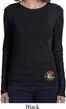 Ladies Yoga Shirt Hippie Sun Patch Bottom Long Sleeve Tee T-Shirt