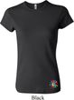 Ladies Yoga Shirt Hippie Sun Patch Bottom Print Crewneck Tee T-Shirt