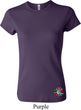 Ladies Yoga Shirt Hippie Sun Patch Bottom Print Crewneck Tee T-Shirt
