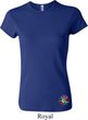 Ladies Yoga Shirt Hippie Sun Patch Bottom Print Crewneck Tee T-Shirt