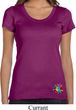 Ladies Yoga Shirt Hippie Sun Patch Bottom Print Scoop Neck Tee T-Shirt